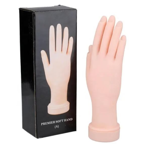 Luscious Glances Adjustable Silicone Nail Practice Hand – Bendable & Reusable Training Tool
