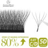5d russian volume eyelash clusters – luscious glances w shaped lashes for easy application