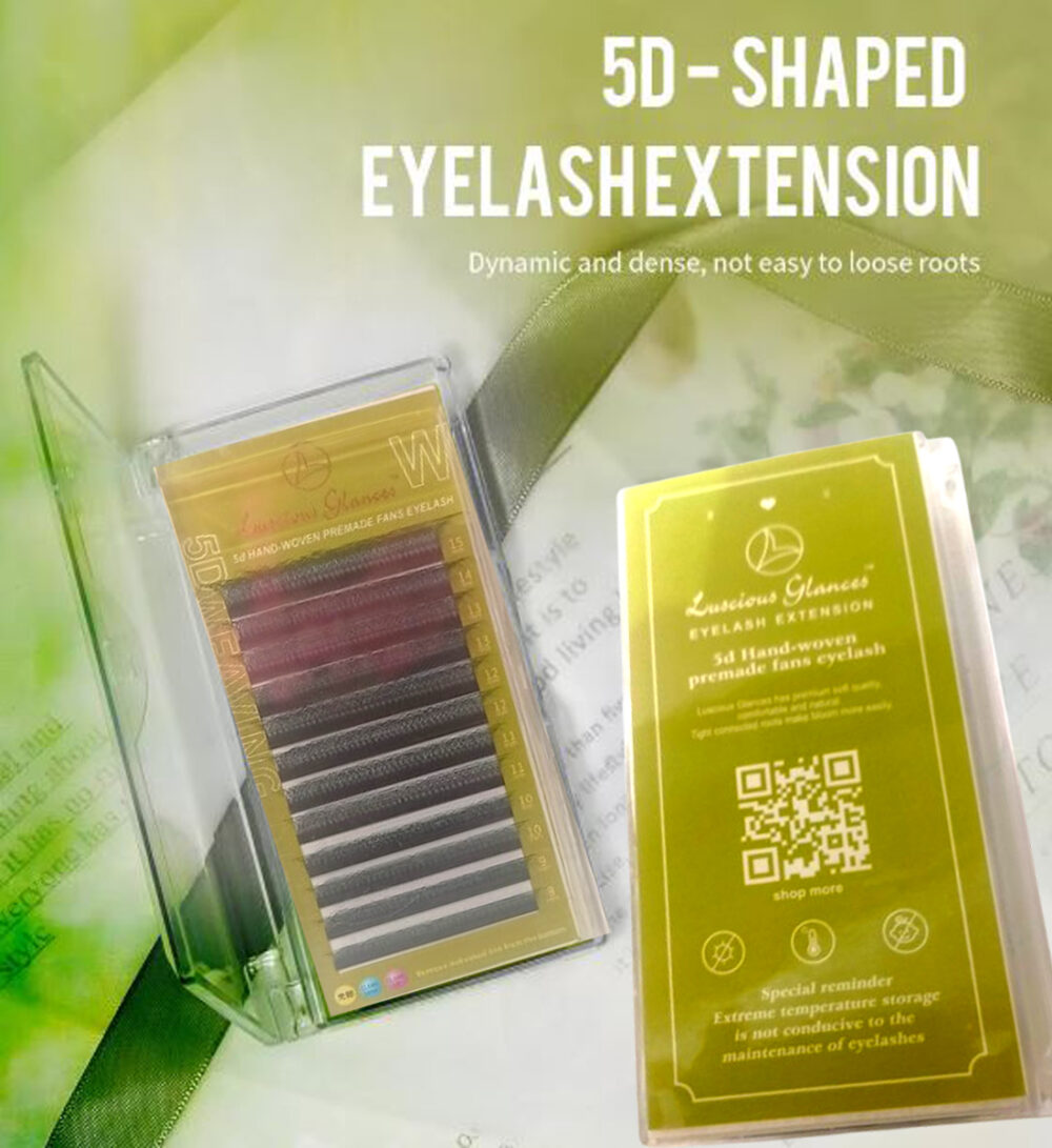 5d russian volume eyelash clusters – luscious glances w shaped lashes for easy application