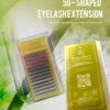 5d russian volume eyelash clusters – luscious glances w shaped lashes for easy application