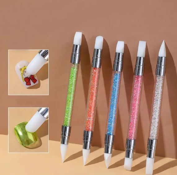Luscious Glances Dual-Head Silicone Nail Sculpture Pen – Precise Nail Art Tool with Stylish Handle