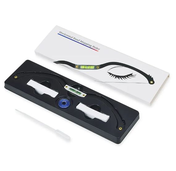 Luscious Glances Bow & Arrow Microblading Mapping Ruler – Flexible, Skin-Safe Brow Symmetry Tool