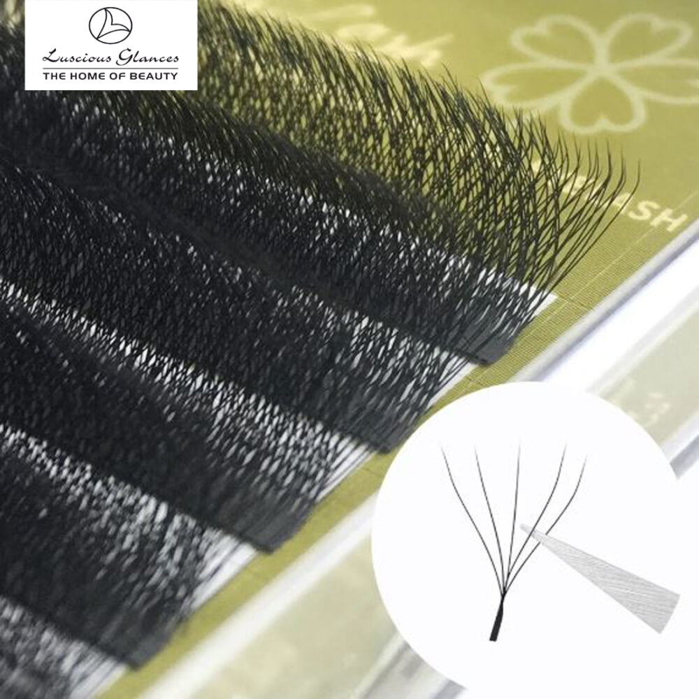 5d russian volume eyelash clusters – luscious glances w shaped lashes for easy application