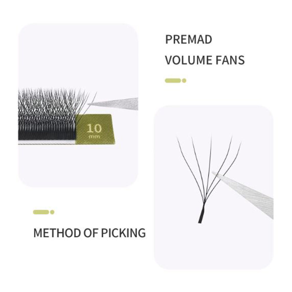 5d russian volume eyelash clusters – luscious glances w shaped lashes for easy application