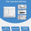 3 in 1 lash extension practice kit by luscious glances – mannequin head & training tray