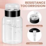 Luscious Glances refillable acetone pump bottle – clear dispenser for nail polish remover, acetone, or alcohol