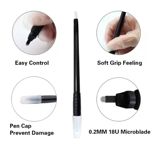 Luscious Glances Disposable Microblading & Microshading Pens – Sterile, Ergonomic Tools for Precise Brow Design