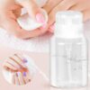 empty acetone pump bottle – refillable nail polish remover dispenser | luscious glances