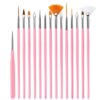 luscious glances nail art pen set – 15 pcs detailing brushes for salon quality nails
