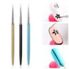 Luscious Glances 3-Piece Nail Art Liner Brush Set – Fine-Tip Detail Brushes