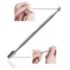 luscious glances stainless steel cuticle pusher – precision nail art tool