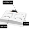 3 in 1 lash extension practice kit by luscious glances – mannequin head & training tray