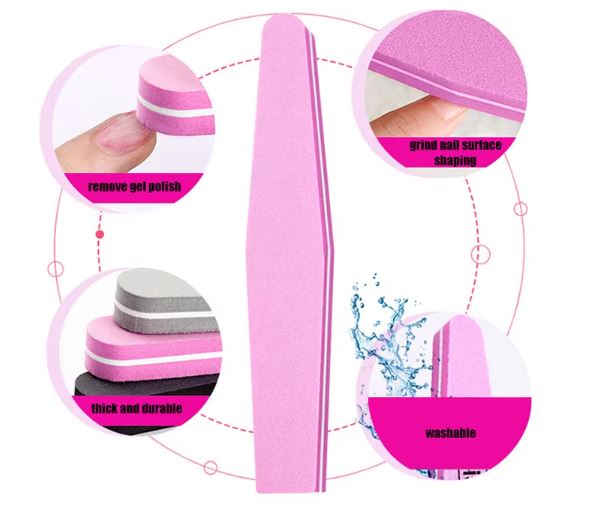 Luscious Glances Soft Nail Buffer & File – 10-Piece Set for Precise Shaping and Shine