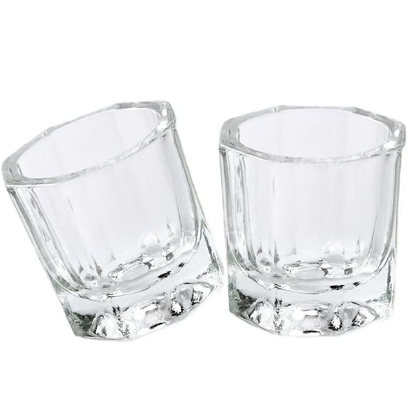 Luscious Glances Glass Dappen Dish – Spill-Resistant Mixing Tool for Acrylic Monomer