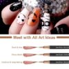 luscious glances metallic nail art pen set – 5pcs for clean lines & next level nail designs