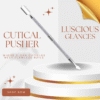 luscious glances stainless steel cuticle pusher – precision nail art tool