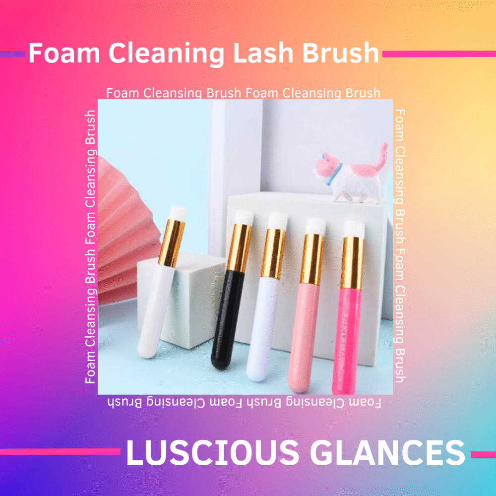 lash extension foam brush by luscious glances – clean & maintain lashes