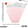 luscious glances nail art pen set – 15 pcs detailing brushes for salon quality nails