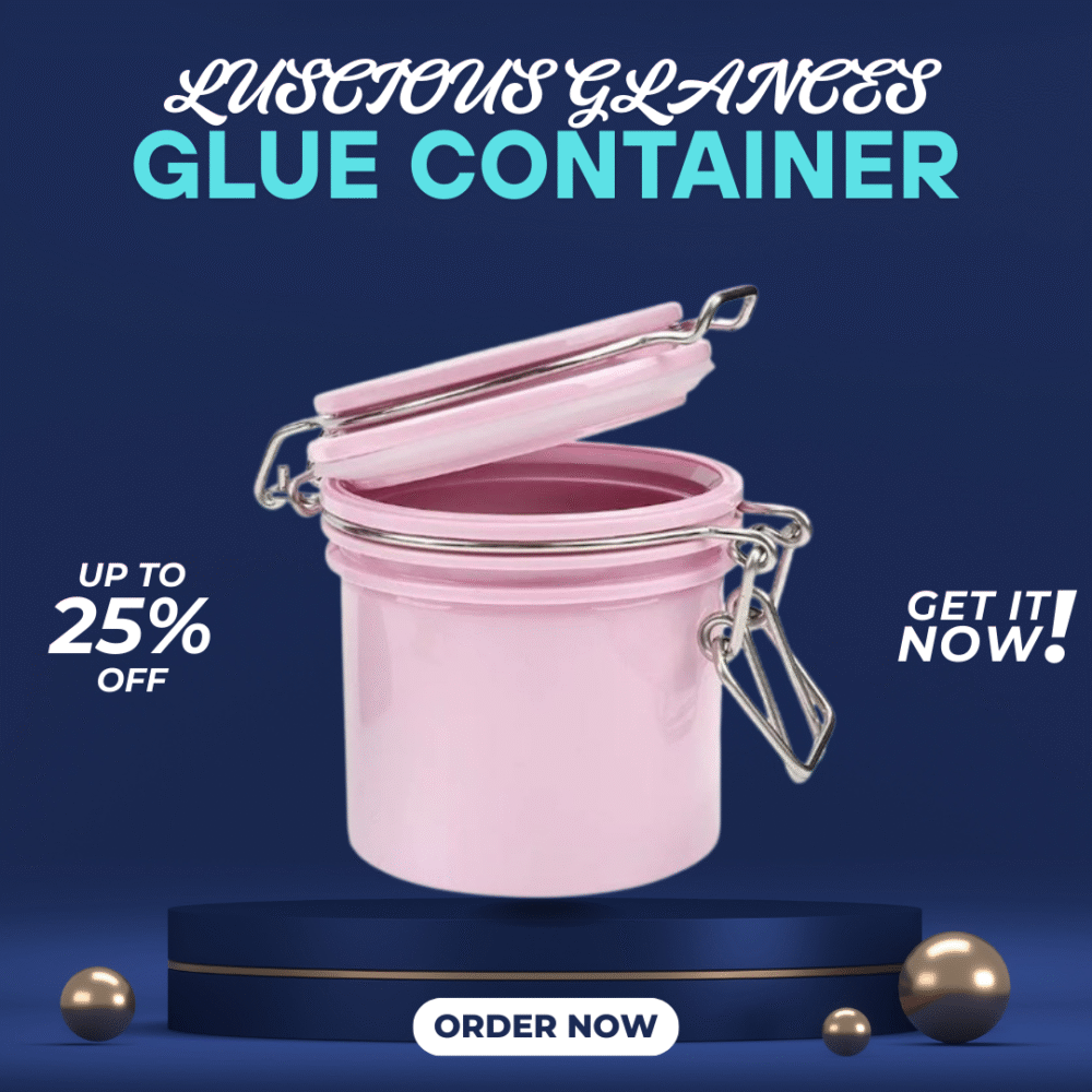 Luscious Glances Nano Activated Carbon Glue Storage Tank – Airtight Lash Glue Preserver