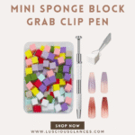 mini sponge block & grab clip pen combo – luscious glances beauty essential