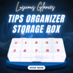 Luscious Glances clear empty nail tip storage box – 10 compartment organizer for nail tips and nail art supplies