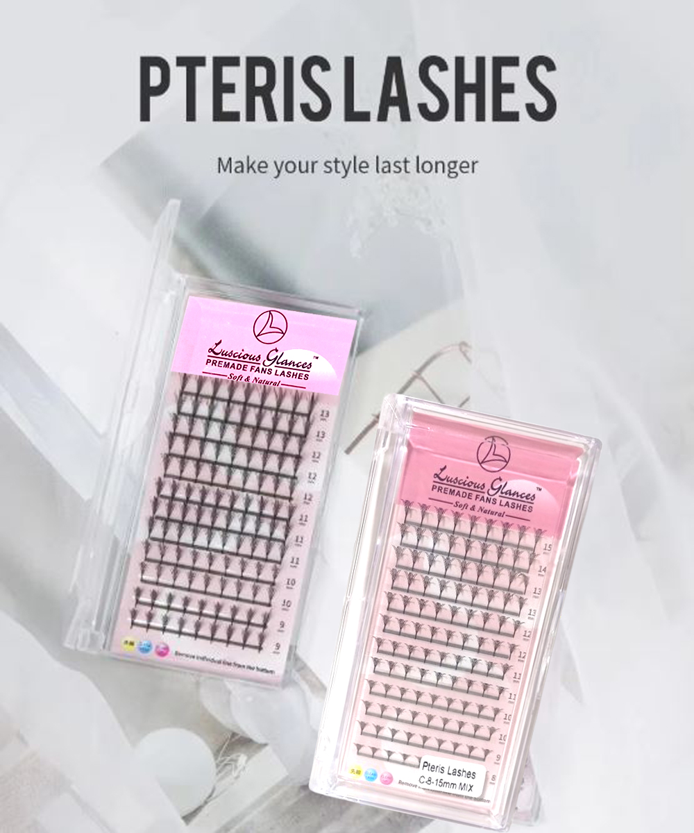 Luscious Glances Pteris Premade Eyelash Extension Fans