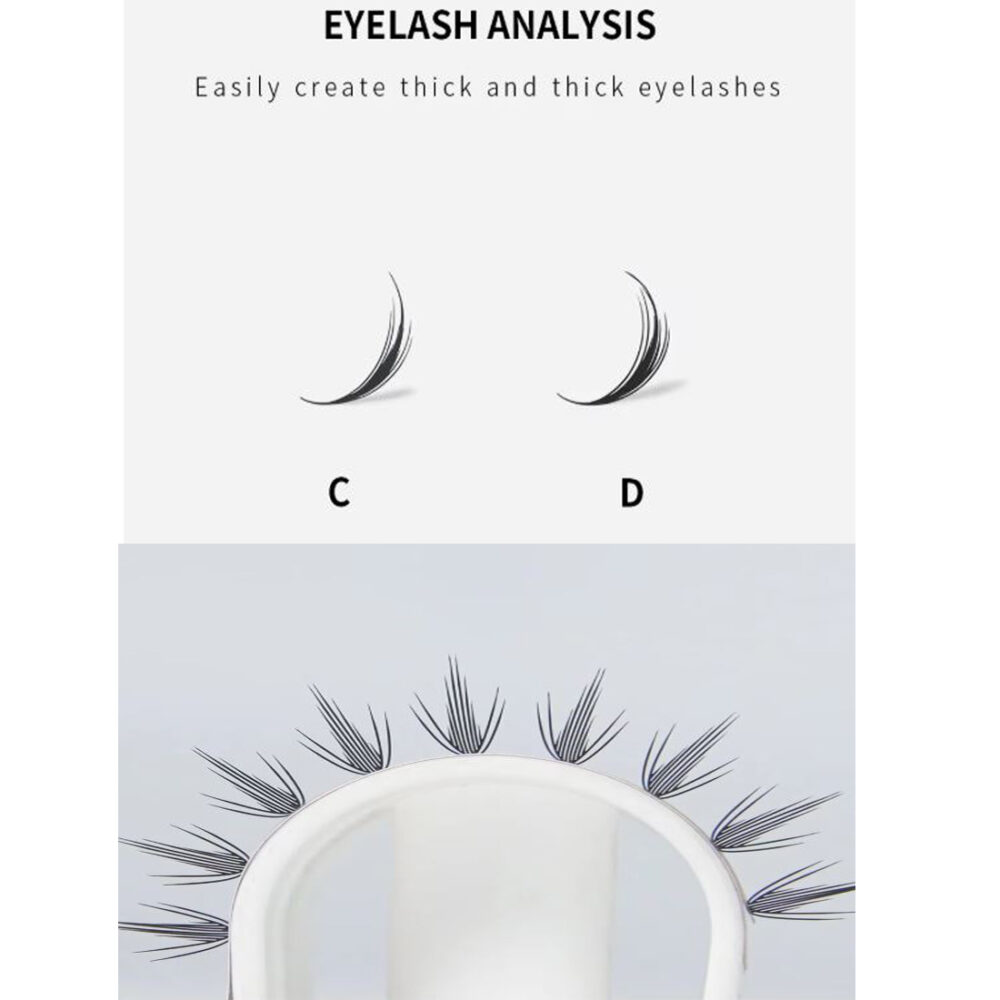 luscious glances pteris premade eyelash extension fans – fast pre fanned, handmade lash tower