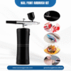 cordless airbrush kit for nails – rechargeable spray gun & compressor | luscious glances