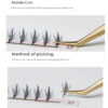 luscious glances pteris premade eyelash extension fans – fast pre fanned, handmade lash tower