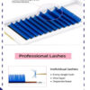 blue color mix human lashes by luscious glances – premium lash box