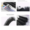luscious glances easy fan eyelash extension box – soft volume lashes