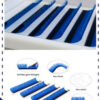 blue color mix human lashes by luscious glances – premium lash box