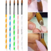 master the art of nail design with luscious glances’ 5 pcs set of acrylic 3d brushes