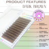 luscious glances brown eyelash extensions – soft, natural look in every box