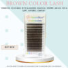 Brown Eyelash Extensions by Luscious Glances – soft, natural mixed length lash box for everyday wear