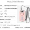 luscious glances mobile nail drill machine – portable, powerful & professional