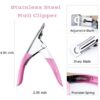 luscious glances edge cutter – pro tip clipper for acrylic & natural nails