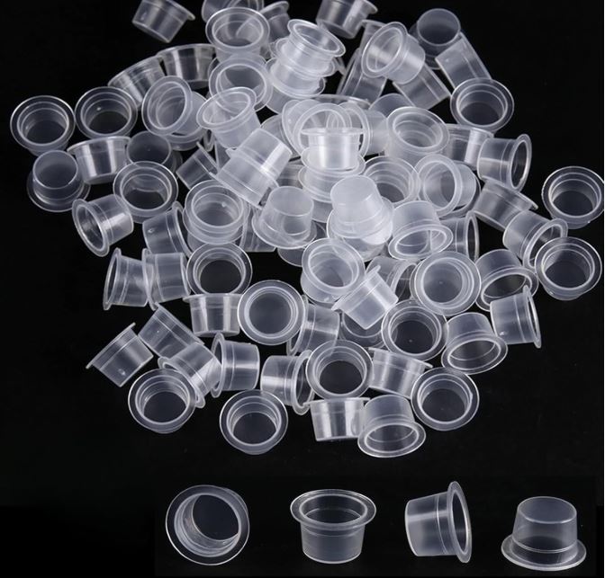 100 pcs Microblading Ink Cups – Disposable pigment holders for microblading, PMU & tattoo by Luscious Glances