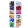 12 colors sparkly nail foil flakes – ultra thin aluminum nail art by luscious glances