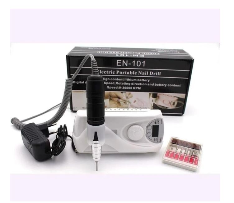 Portable 35,000 RPM Rechargeable Nail Drill Machine by Luscious Glances – Professional Manicure Tool