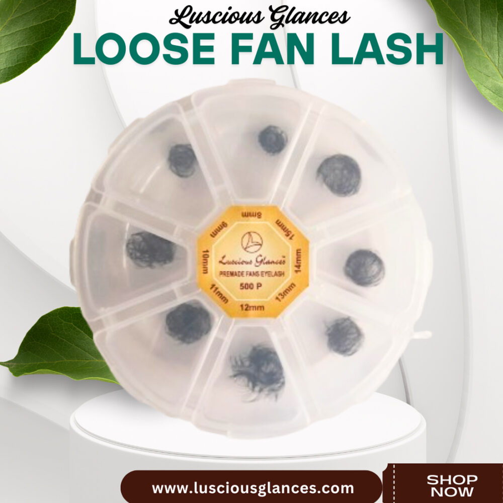 luscious glances mix length loose fan eyelash extensions – 500 pcs pack | volume lash fans