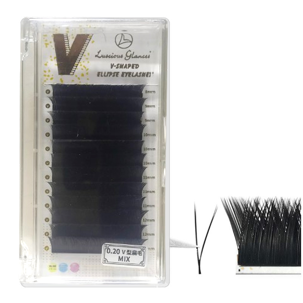 V-Shape Eyelash Extensions by Luscious Glances – Bold, wispy, lightweight lashes
