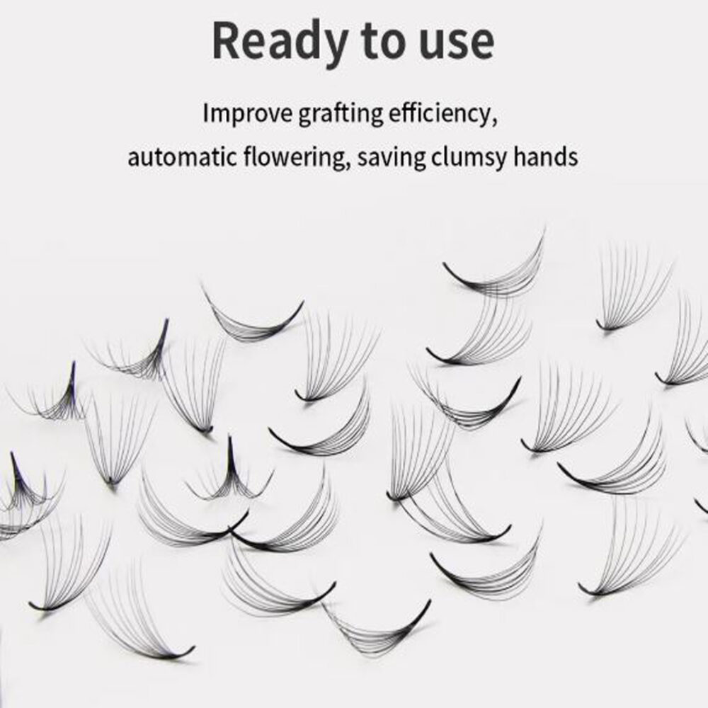 luscious glances mix length loose fan eyelash extensions – 500 pcs pack | volume lash fans