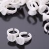 luscious glances eyelash extension glue rings – 100 pcs disposable holder cups