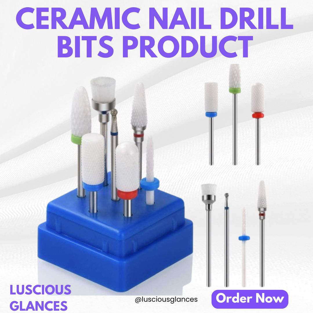“7-Piece Steel Nail Drill Bit Set with Ceramic Milling Cutters – Variety of Shapes for Nail Styling”