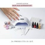 luscious glances basic nail extension kit – 24 in 1 complete starter set